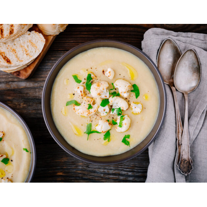 Cream of Cauliflower & Cheddar Soup